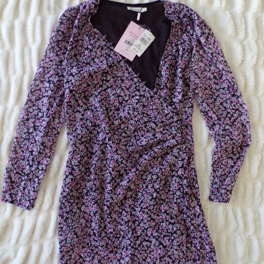 NWT Avec les filles floral mini dress M - Picture 2 of 12
